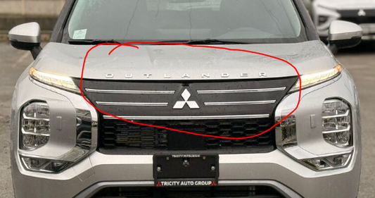 Satin Silver 3D Hood Emblem for Mitsubishi Outlander (2025-2026 Gas) & PHEV (2026-ONLY)