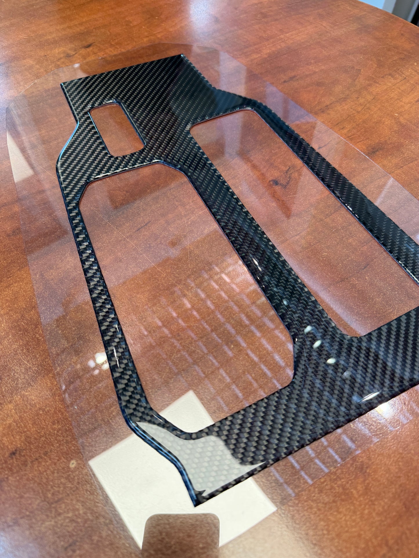 Real Carbon Fiber Center Console Shifter Trim | 2025-2026 Mitsubishi Outlander Gas & 2026 PHEV