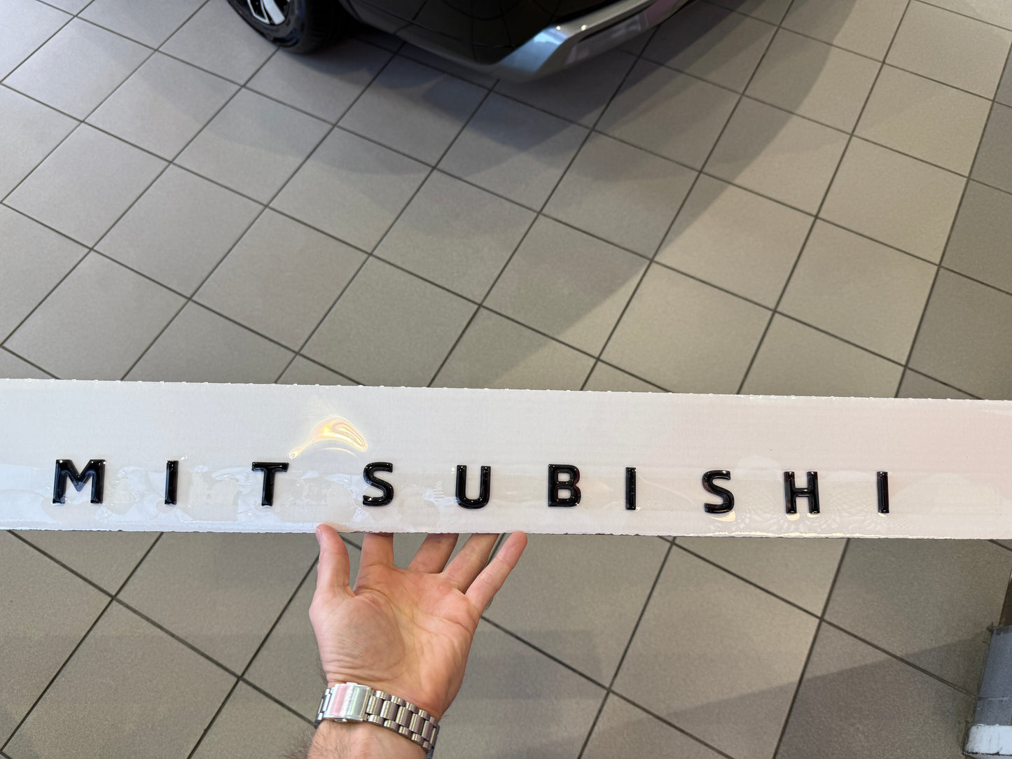 Gloss Black Hood Lettering for Mitsubishi RVR / Outlander Sport / ASX (All Years)