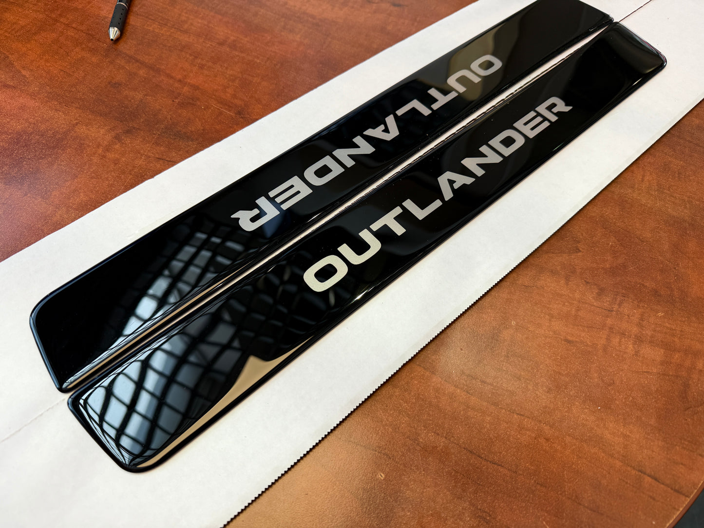 Black Door Sill Scuff Plates for Mitsubishi Outlander (2022-2026) & PHEV (2023-2026)