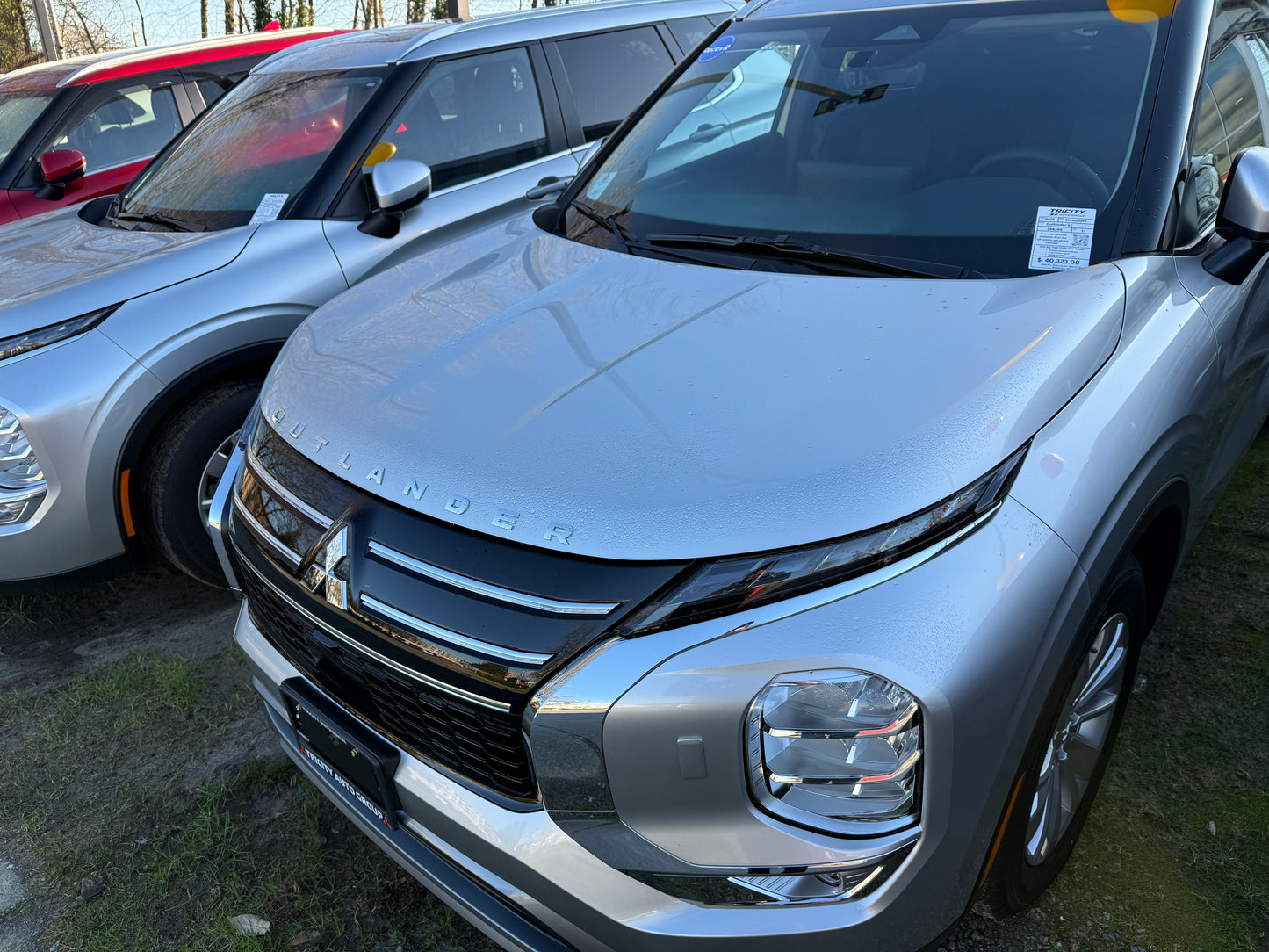 Satin Silver 3D Hood Emblem for Mitsubishi Outlander (2025-2026 Gas) & PHEV (2026-ONLY)