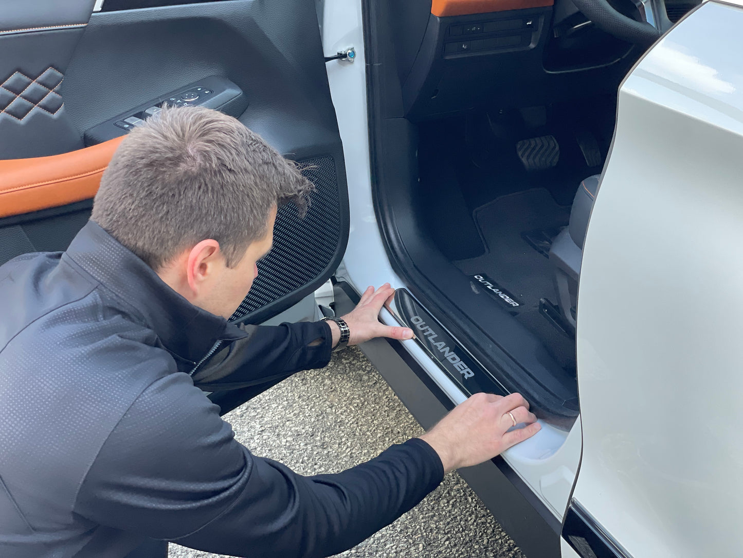 Chrome Door Sill Scuff Plates for Mitsubishi Outlander (2022-2026) & PHEV (2023-2026)
