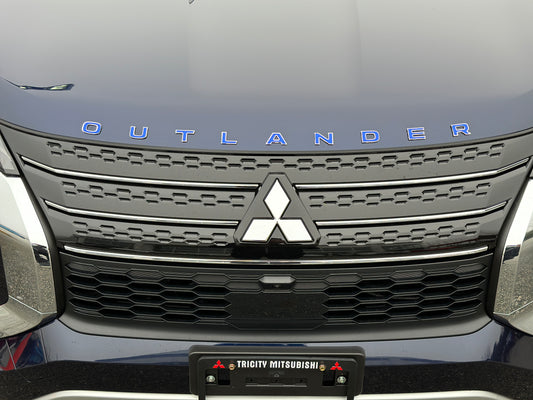 Signature Blue 3D Hood Emblem for Mitsubishi Outlander PHEV (2023-2026)